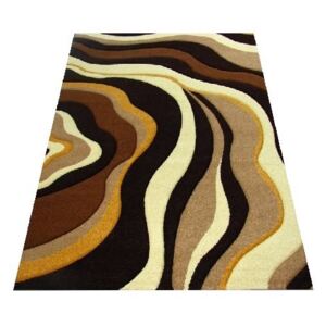 Kusový koberec Vrstvenie hnedý, Velikosti 80x150cm