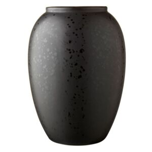 Čierna kameninová váza Bitz Basics Black, výška 20 cm