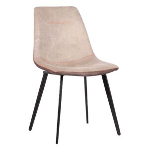 Tempo Kondela Jedálenská stolička, béžová/hnedá, DOTS čierna (47x85x57cm)