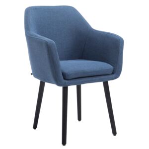 Jedálenská stolička Utrecht látka, nohy čierne Farba Modrá