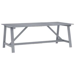 Záhradný jedálenský stôl sivý 206x100x74 cm akáciový masív