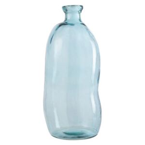 Váza modrá sklenená fľaša NATURAL ESSENTIALS