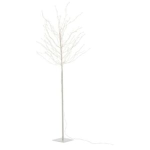 Strom biely kovový s LED svetlom 2ks set NATURAL ESSENTIALS