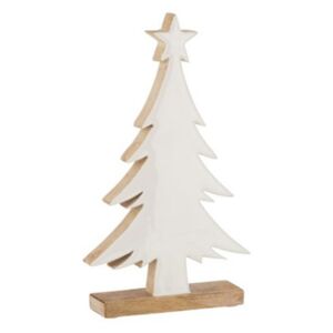 Stromček vianočný biely drevený 4ks set NATURAL ESSENTIALS