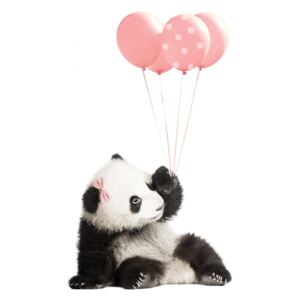 Nástenná samolepka Dekornik Pink Panda, 55 x 92 cm
