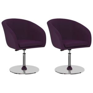 Jedálenské stoličky 2 ks, fialové, umelá koža