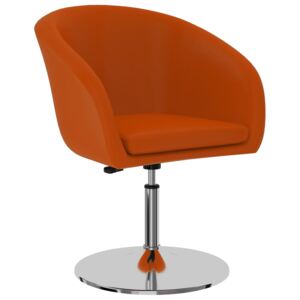 Jedálenská stolička, oranžová, umelá koža