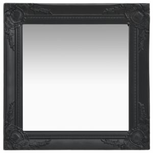 Nástenné zrkadlo v barokovom štýle 50x50 cm čierne