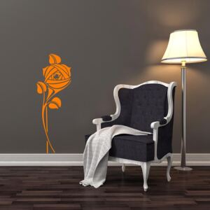GLIX Kvetinová dekorácia IX. - nálepka na stenu Oranžová 30 x 80 cm