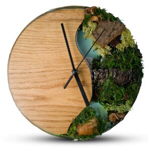TIMMER wood decor Mach - Dubové živicové hodiny