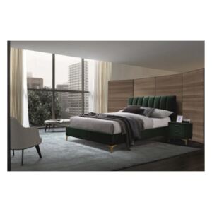 Čalouněná postel ORION Velvet, 160x200, zelená