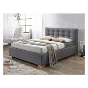 Čalúnená posteľ DALBY, 160x200, sivá