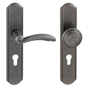 Bezpečnostné kovanie MP Lyon / Firenze (OGA) - PZ kľučka-kľučka otvor na cylindrickú vložku/OGA (antik šedá)