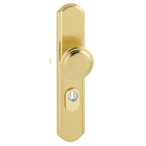 Bezpečnostné kovanie MP Lyon / Firenze PLUS (OLV / OLS) - PZ kľučka-kľučka otvor na cylindrickú vložku/OLV (mosadz leštená a lakovaná)