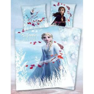 Posteľné obliečky Frozen Ľadové Kráľovstvo Anna, Elsa, Olaf > varianta obliečky Frozen