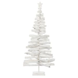 Stromček vianočný biely drevený PEACE OF MIND