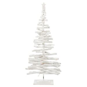 Stromček vianočný biely drevený PEACE OF MIND