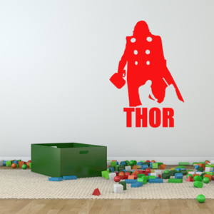 GLIX Avengers Thor - samolepka na stenu Červená 30x20 cm