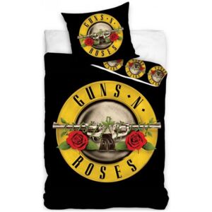 Carbotex · Bavlnené posteľné obliečky Guns N' Roses - 100% bavlna - 70 x 80 cm + 140 x 200 cm
