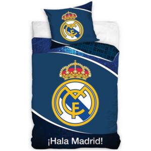Carbotex · Bavlnené posteľné obliečky / posteľná bielizeň Real Madrid - ¡Hala Madrid! - 70x80 + 140x200 cm | Oficiálny produkt Realmadrid