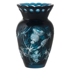 Krištáľová váza Thistle, farba azúrová, výška 280 mm
