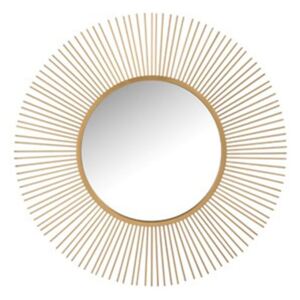 Zrkadlo zlaté kovové SLNKO závesné ORIENTAL WATERFALL