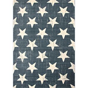 Kusový koberec PP Hviezdy modrosivý, Velikosti 120x170cm