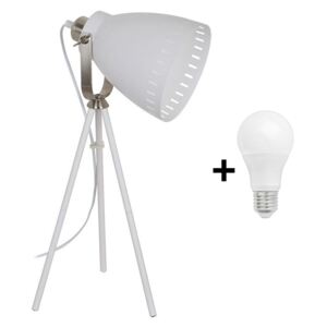Solight Solight WA002-W - LED Stolná lampa MILANO 1xE27/10W/230V biela 52cm SL0110 + záruka 3 roky zadarmo