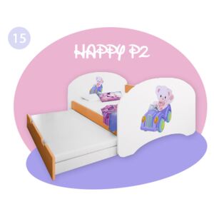 Detská rozťahovacia posteľ Happy P2 200x90 oranžová