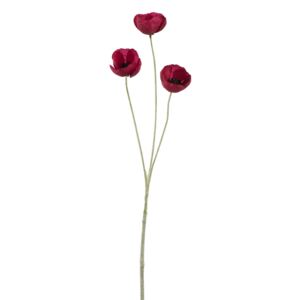 Vínová umelá dekoratívne kvetina Vlčí mak - 15 * 7 * 50 cm