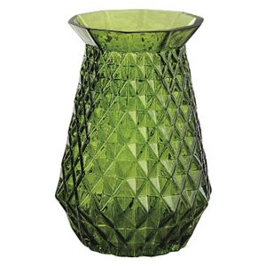 Váza zelená sklenená VERDE VÝPREDAJ