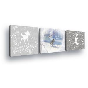 GLIX Obraz na plátne - Disney Frozen Animal Trio 3 x 25x25 cm