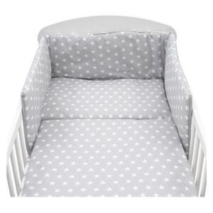 3-dielne posteľné obliečky New Baby 90/120 cm Hviezdičky sivé