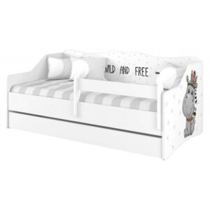 Detská posteľ Lulu biela Hippo 160x80 cm