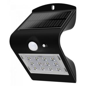 V-Tac LED Solárne nástenné svietidlo so senzorom LED/1.5W/3,7V IP65 čierna VT0276 + záruka 3 roky zadarmo