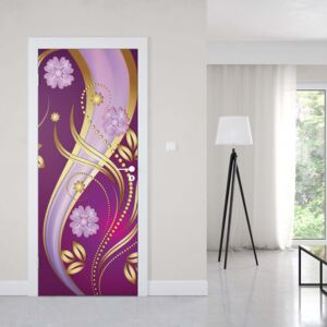 GLIX Fototapeta na dvere - Luxury Ornamental Floral Design Purple