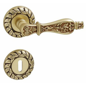 Dverové kovanie MP Siracusa R (FG) - BB kľučka-kľučka otvor pre obyčajný kľúč/FG (francúzska zlatá)
