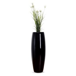 Kvetináč MAGNUM 80, sklolaminát, výška 80 cm, čierny lesk