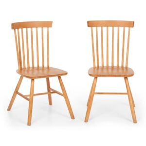 Besoa Fynn, pár drevených stoličiek, bukové drevo, windsor dizajn, drevo
