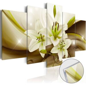 Obraz na skle Bimago - Modern Lily 100x50 cm