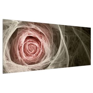 Abstraktný obraz ruže (120x50 cm)