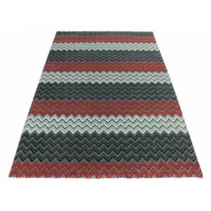 Kusový koberec Sherpa sivočervený, Velikosti 80x150cm