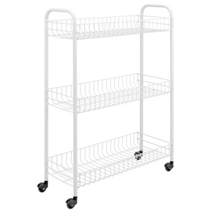 Trojposchodový pojazdný stojan do kúpeľne Metaltex Laundry, 23 × 84 cm