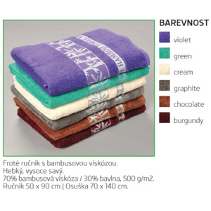 Nadýchaný kvalitný uterák z bambusovej viskózy Chocolate 50x90