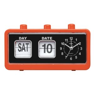 AURIOL® Retro budík s kalendárom, oranžová (100284557)