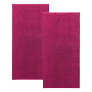 MIOMARE® Froté osuška z bavlny, 70 x 140 cm, 2 ku, ružová (100285309)