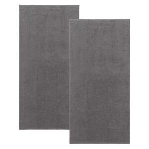 MIOMARE® Froté osuška z bavlny, 70 x 140 cm, 2 ku, šedá (100285309)