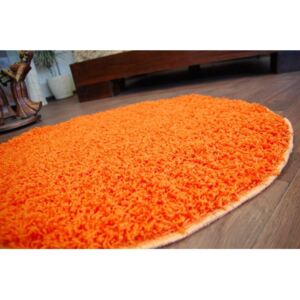 Koberec kruh SHAGGY oranžový - 100 cm kruh