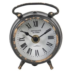 Vintage stolové hodiny s patinou Neva - 9 * 4 * 10 cm / 1 * AA