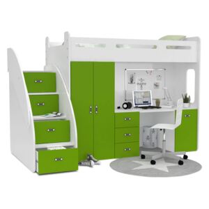 GL Multifunkčná poschodová posteľ Max Plus Farba: Zelená